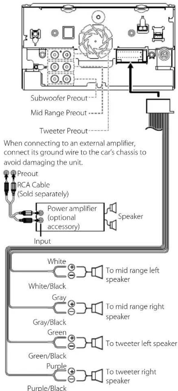 KENWOOD Excelon DNX696S - 3-way speaker system setup - 1