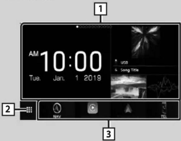KENWOOD Excelon DNX696S - HOME screen descriptions - 1