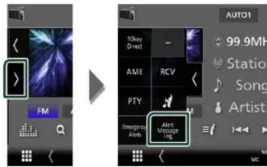 KENWOOD DNX576S - Affichage du message d'alerte - 1
