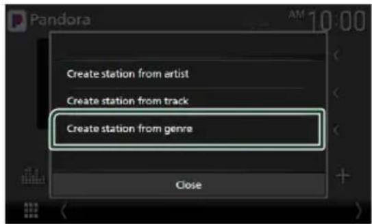 KENWOOD DNX576S - Touchez [Create station from genre]. - 1