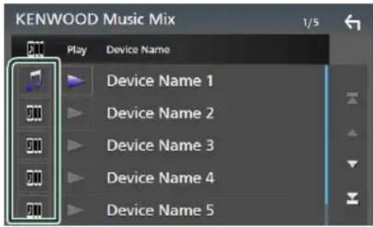 KENWOOD DNX576S - Touchez nom de l'appareil que vous souhaitez connecter. - 1