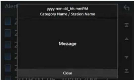 KENWOOD Excelon DDX9907XR - Affichage du message d'alerte - 2