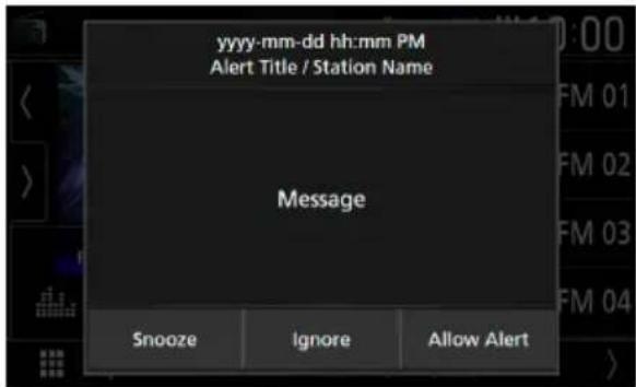 KENWOOD Excelon DDX9907XR - Lorsqu'un message d'alerteve - 1