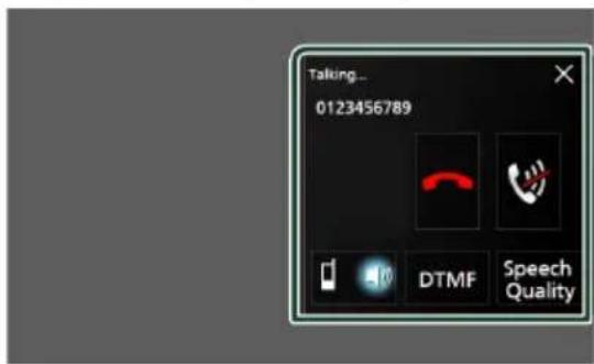 KENWOOD Excelon DDX9907XR - Actions possibles pendant un appel - 1