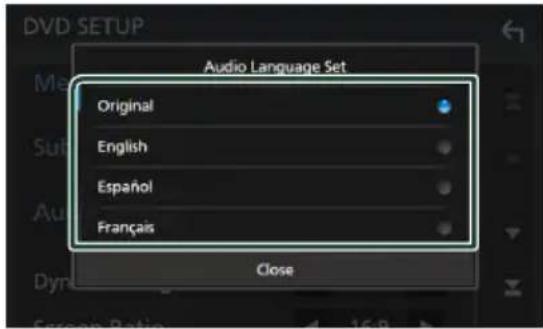 KENWOOD Excelon DDX9907XR - Configuration de la langue - 1