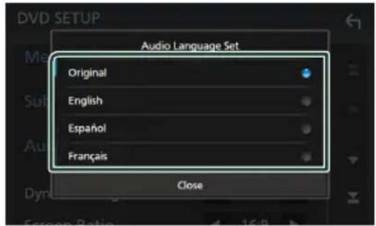 KENWOOD DDX9707S - Configuration de la langue - 1