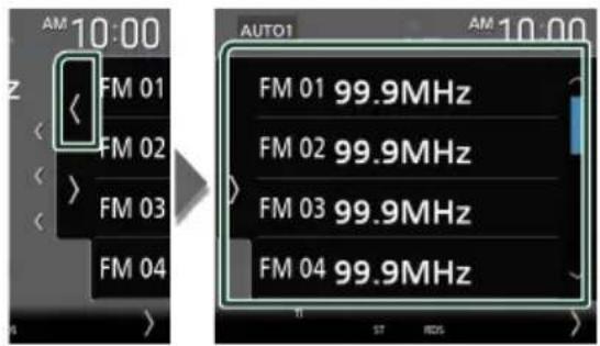 KENWOOD DDX9707S - Sélection des présélections - 1