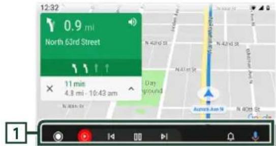 KENWOOD DDX9707S - Boutons de commande et applications disponibles sur l'écran d'Android Auto - 1