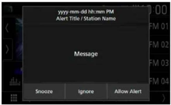 KENWOOD DDX9707S - Message d'alerte - 2