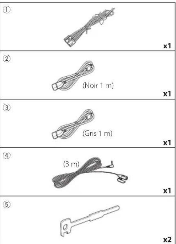 KENWOOD DDX9707S - Accessoires fournis pour tallation - 1