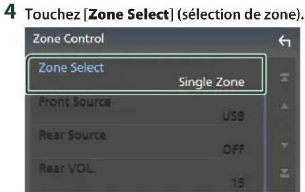 KENWOOD DDX9707S - Contrôle de zone - 2