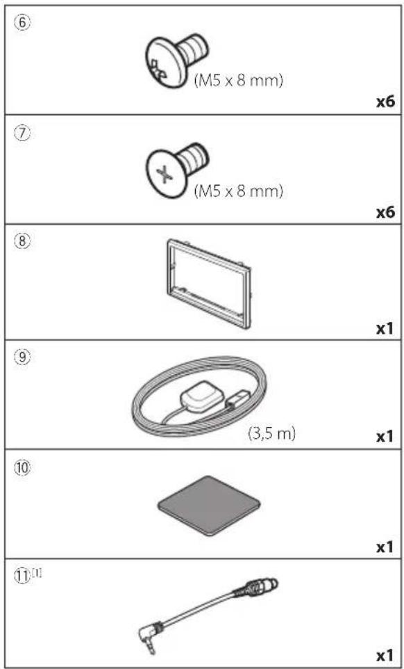 KENWOOD DDX9707S - Accessoires fournis pour tallation - 2