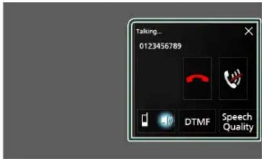 KENWOOD DDX9707S - Actions possibles pendant un appel - 1