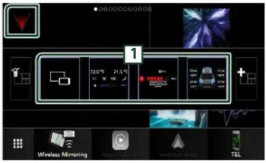 KENWOOD Excelon DDX8906S - Appuyez sur [▼] sur l'écran multi widget. - 1
