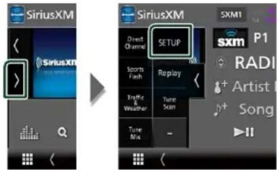 KENWOOD Excelon DDX8906S - Configuration SiriusXM - 1