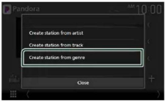 KENWOOD Excelon DDX8906S - Touchez [Create station from genre]. - 1