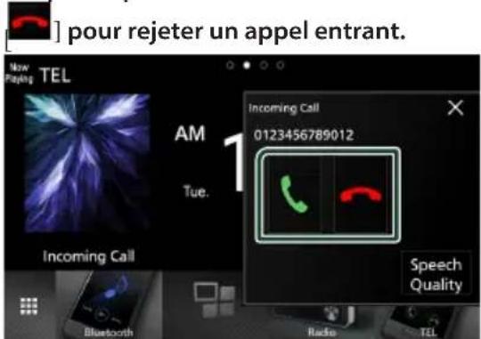 KENWOOD Excelon DDX6906S - Réception d'un appel - 1