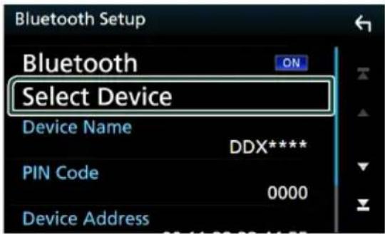 KENWOOD Excelon DDX6906S - Connectez l'appareil bluetooth - 1