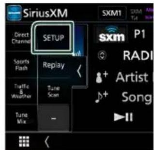 KENWOOD Excelon DDX6906S - Configuration siriusxm - 2