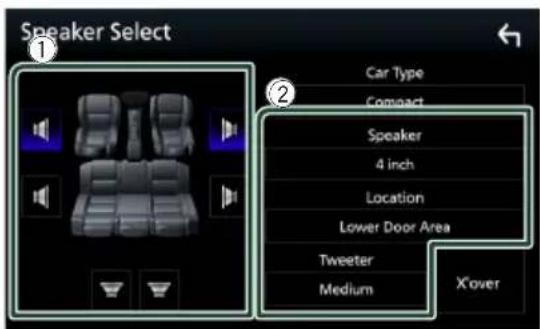 KENWOOD Excelon DDX6906S - Configuration de l'enceinte/du répartiteur - 3