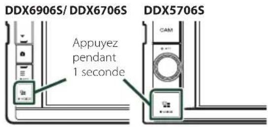 KENWOOD Excelon DDX6906S - Pour quitter l'écran apple carplay - 2