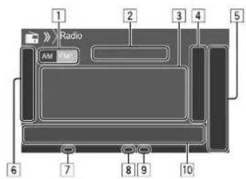 KENWOOD Excelon DDX396 - Informations de lecture sur l'écran de commande de la source - 1