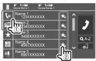 KENWOOD Excelon DDX396 - Préréglage de numéros de téléphone - 2