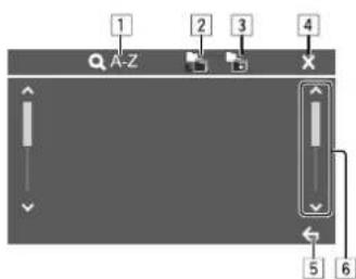 KENWOOD DDX376BT - Écran de liste/réglage - 1