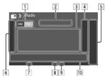 KENWOOD DDX376BT - Informations de lecture sur l'écran de commande de la source - 1