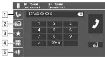 KENWOOD DDX376BT - Choisissez une méthode pour faire un appel. - 1