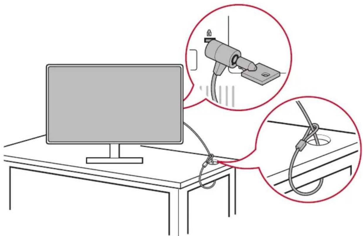 VIEWSONIC VX Series VX2776SMH - Χρήση διάταξης κλειδώματος Kensington - 1