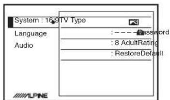 ALPINE PKGRSE3HDMI - DVD Setup - 1