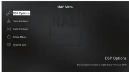 NAD T 778 - MAIN MENU (MENU PRINCIPAL) - 1