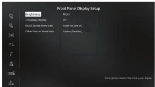 NAD T 778 - FRONT PANEL DISPLAY SETUP (CONFIGURATION DE L'ECRAN DU PANNEAU AVANT) - 1