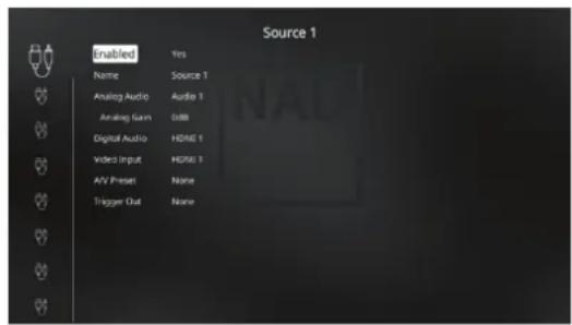 NAD T 778 - SOURCE SETUP (CONFIGURATION DES SOURCES) - 2