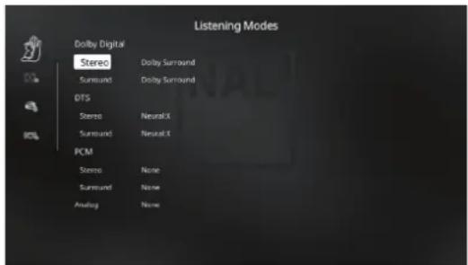 NAD T 778 - LISTENING MODES (MODES D'ÉCOUTE) - 1