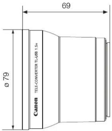 CANON XF705 - Детальные pa3меры TL-U58 - 1