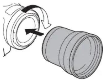 CANON XA55 - YctaHOBka TeleKOHBePTepa Ha KaMepy - 1