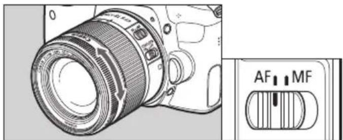 CANON EFS 1855mm f45.6 IS STM - Sélection du mode de mise au point - 1