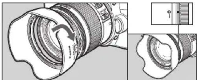 CANON EFS 1855mm f45.6 IS STM - Parasoleil (vendus séparément) - 1