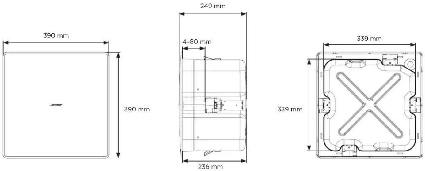 BOSE EdgeMax EM180 - Produktmål - 1