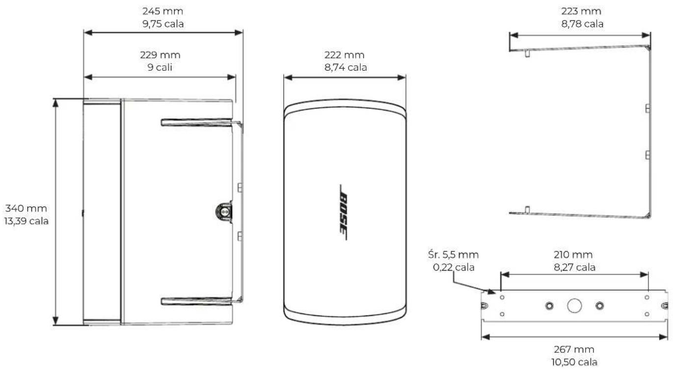 BOSE DesignMax DM6SE - Wymiary produktu - 1