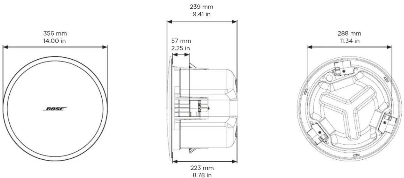 BOSE DesignMax DM6C - Product Dimensions - 1