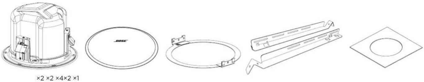 BOSE DesignMax DM6C - Zawartość opakowania - 1