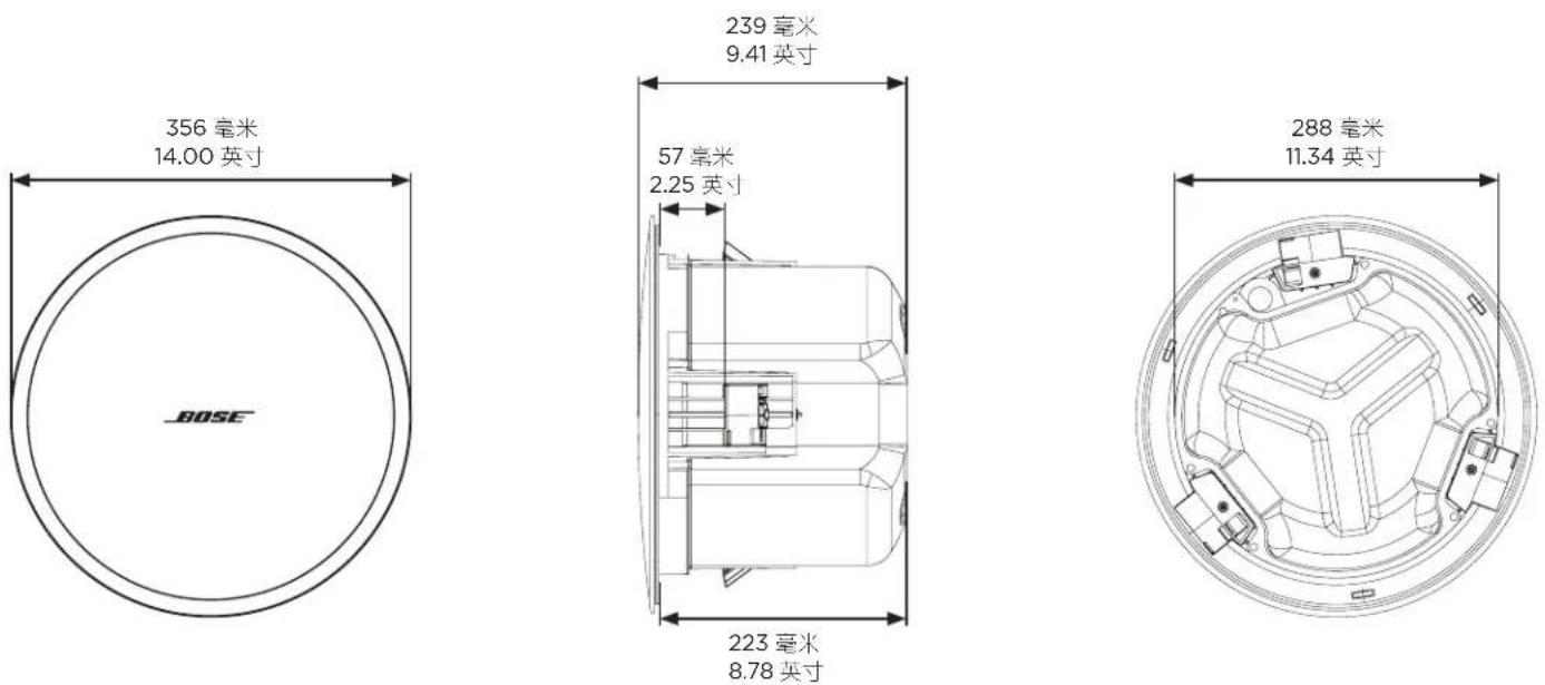 BOSE DesignMax DM6C - 产品尺寸 - 1