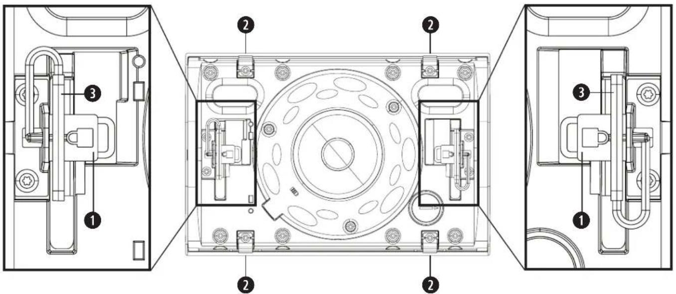 Technical diagram of a device interior with numbered components for identification