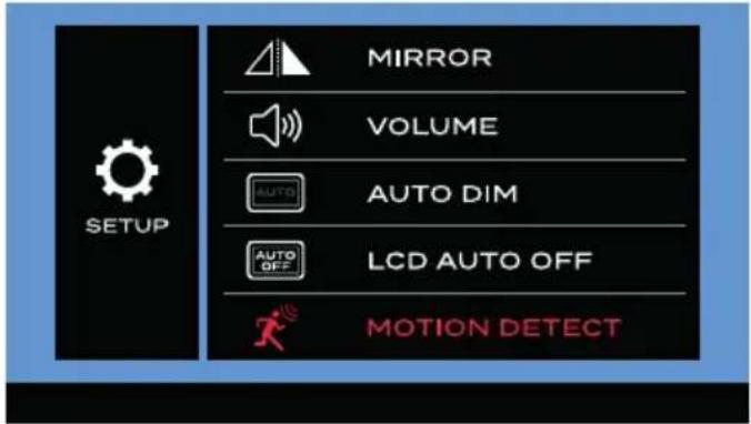 Furrion Vision S FOS07TASF - RÉGLAGE DE DETECTION DE MOUVEMENT - 1