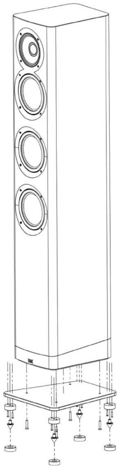 ELAC Navis ARF51 - Montage de la base et des pointes (AF-51 uniquement) - 1