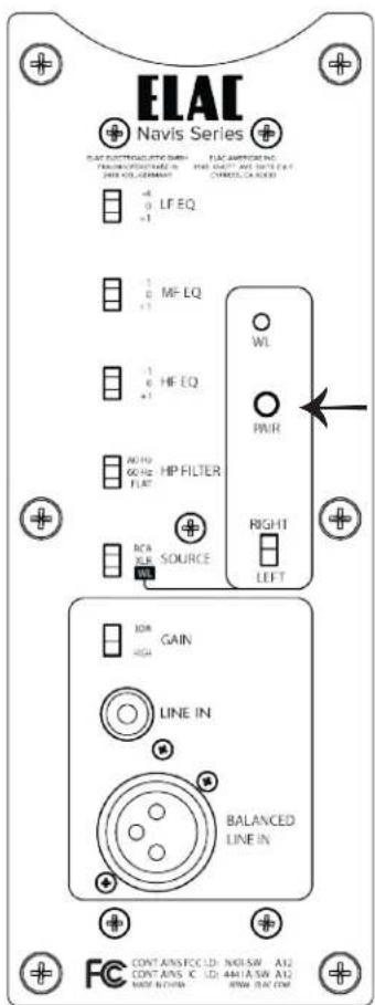 ELAC Navis Series PLAC ELECTRIC/STOCK/SPRING TRANSMR/CLOSE/SPRING ONION/AGNMENT +4 0 -1 LFEQ MF EQ +1 +1 MF EQ +1 +1 HP FILTER FLAT RCA RLB SOURCE WL PAIR RIGHT LEFT GAIN LINE IN BALANCED LINE IN CONTAINS FCC:LD: NOLSW A12 CONTAINS C:LD: 441A SW A12 MOD. RCHM: WWW.RAC.COM