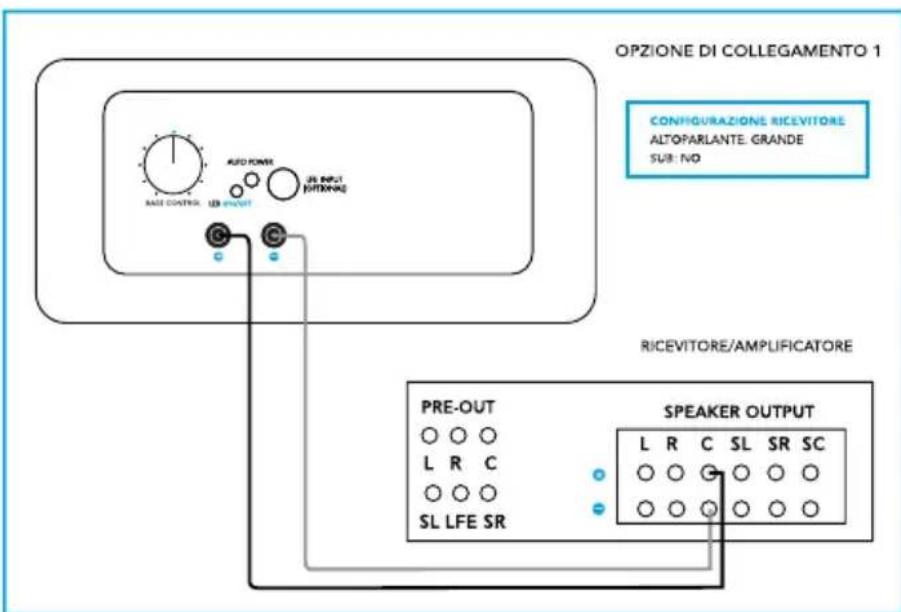 DEFINITIVE TECHNOLOGY CS9080 - Opzioni di connessione 1: solo a livello di diffusore (raccommando) - 1